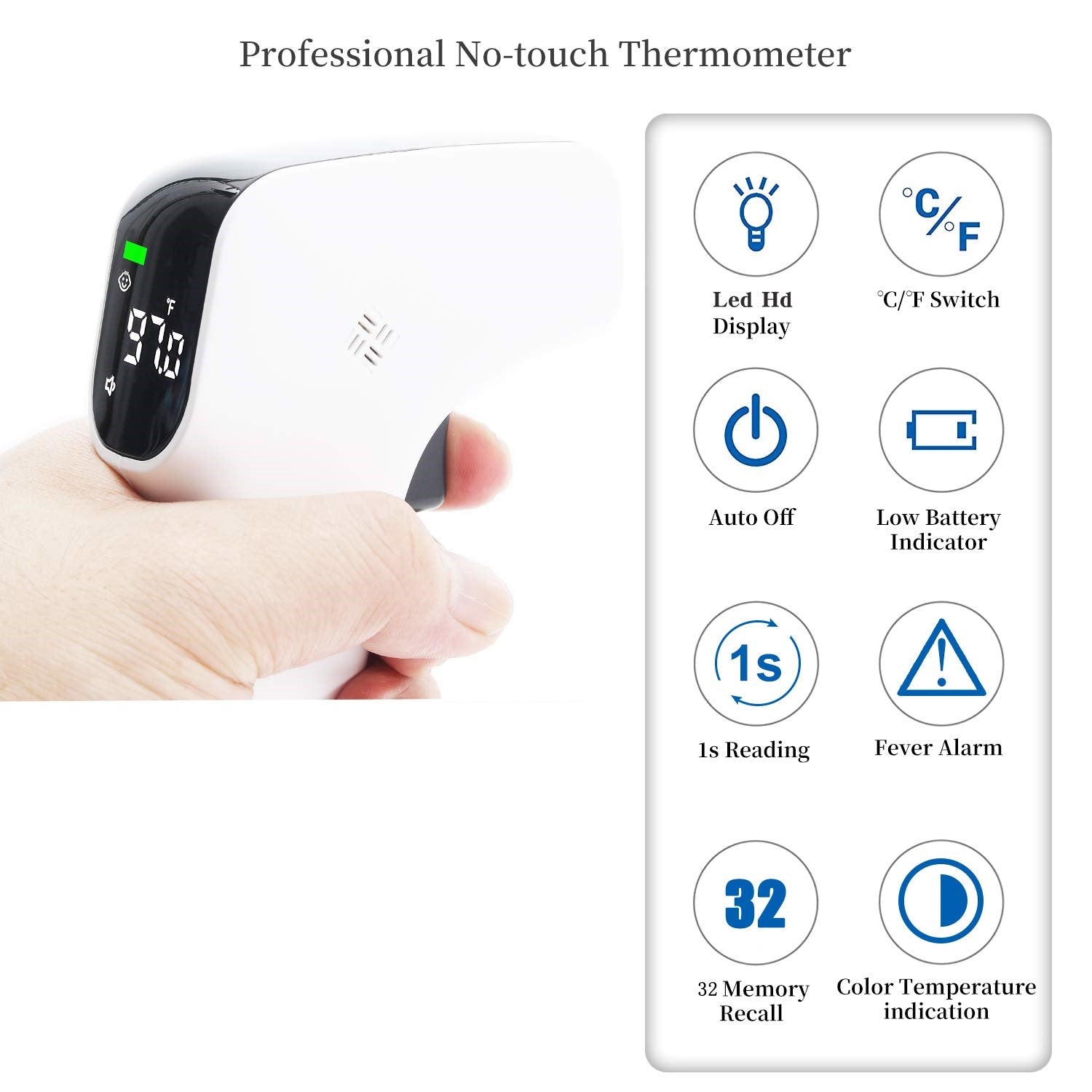IMLoved Medical Grade Infrared Forehead Thermometer