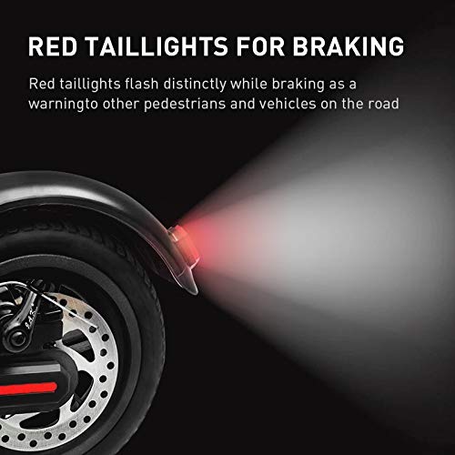 Electric scooter with red taillights for braking