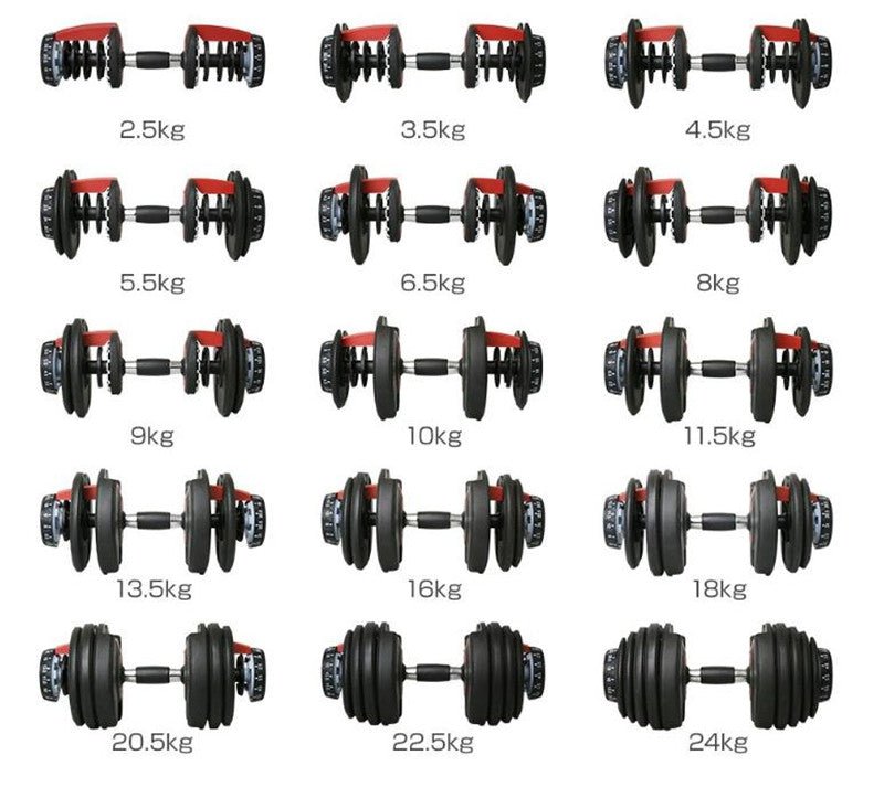 Pickup in store-IMFit 5lb-52.5lb Adjustable Dumbbell with Free Hand Grip- Weight adjusts from 5 to 52.5 lbs. 15 Adjustable Weight Settings, Space Efficient Compact Design, Easily Switch Exercises.