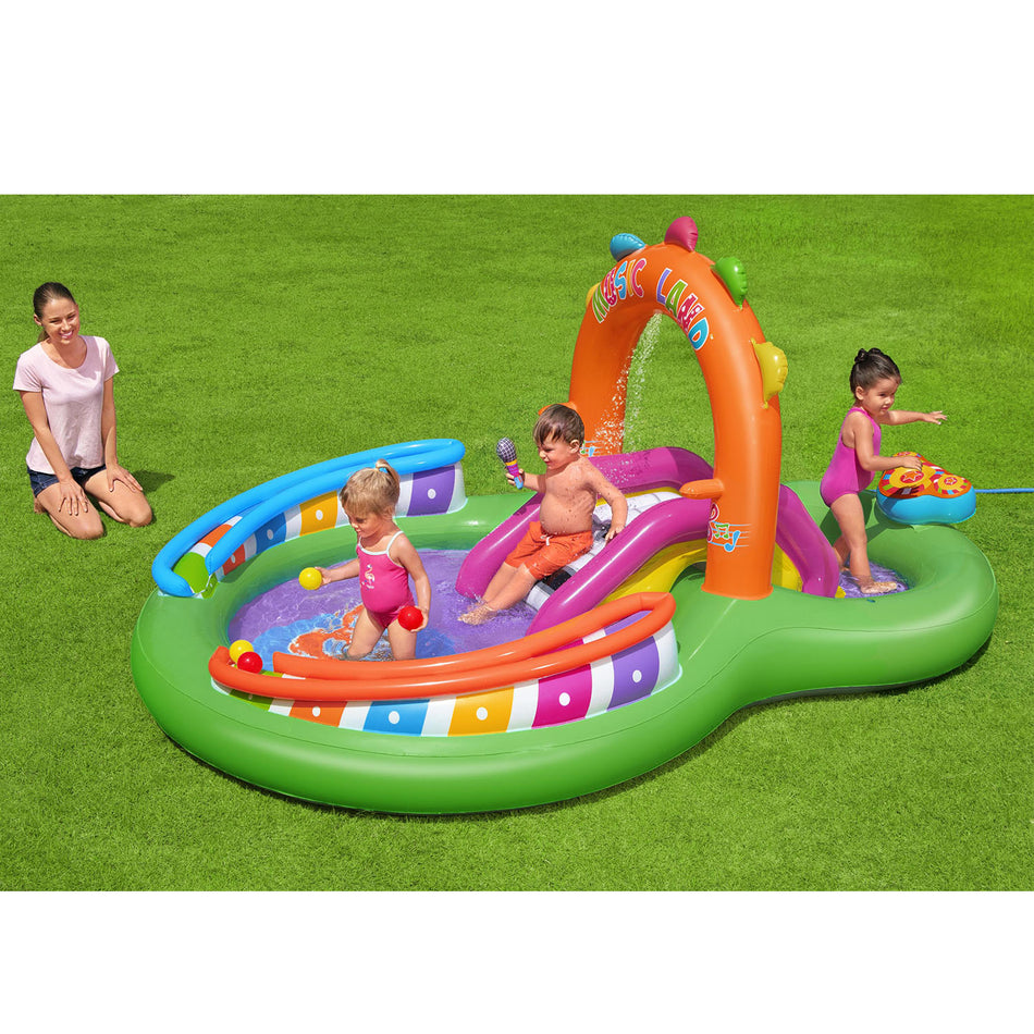 H2OGO Sing n Splash Inflatable Kids Water Play Center, play pool for kids, inflatable kiddie pool, outdoor pool for kids, portable swimming pool, water play center for kids, H2OGO inflatable pool for kids, backyard pools for kids
