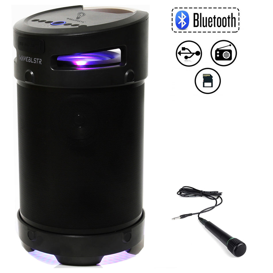 IMGadgets WaveBlstr Rechargeable Portable Bluetooth Karaoke Speaker with Microphone
