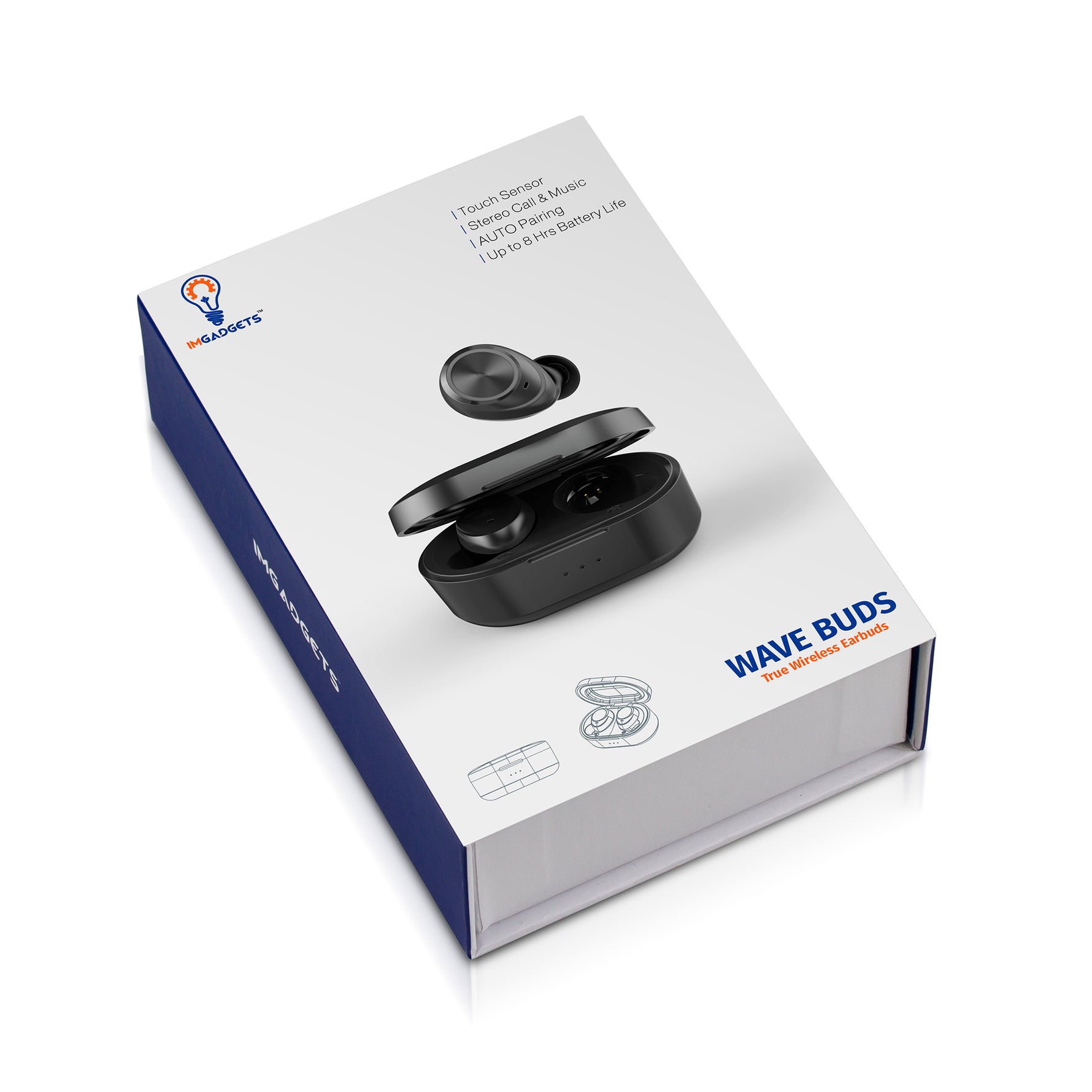 True Wireless Headphones, Ear buds, TWS Ear Buds, Wave Ear Buds, Wave TWS Earbuds