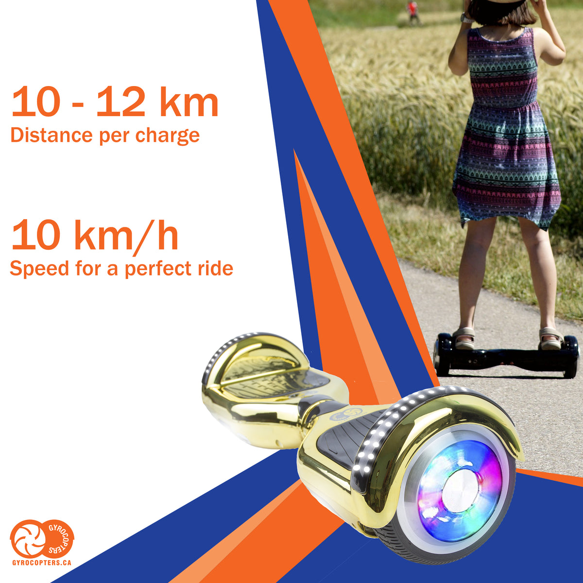 Gyrocopters Hoverboard with bluetooth speaker, hoverboard with led lights, cheap hoverboard with bluetooth, cheap hoverboard in toronto, safe hoverboard, Gyrocopters Pro 4.0 hoverboard, best hoverboards in Canada, hoverboard with app, chrome gold hoverboard, gold hoverboard