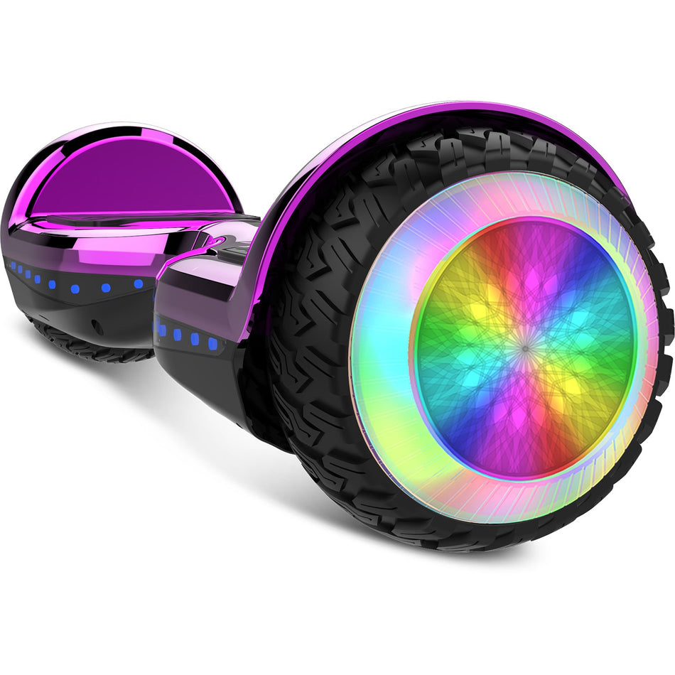 Gyrocopters PRO 6.0-All Terrain Hoverboard | 250 W motor | LED hoverboard | Speed up to 12 km | Range up to 10 km | Self-balancing scooter | Purple