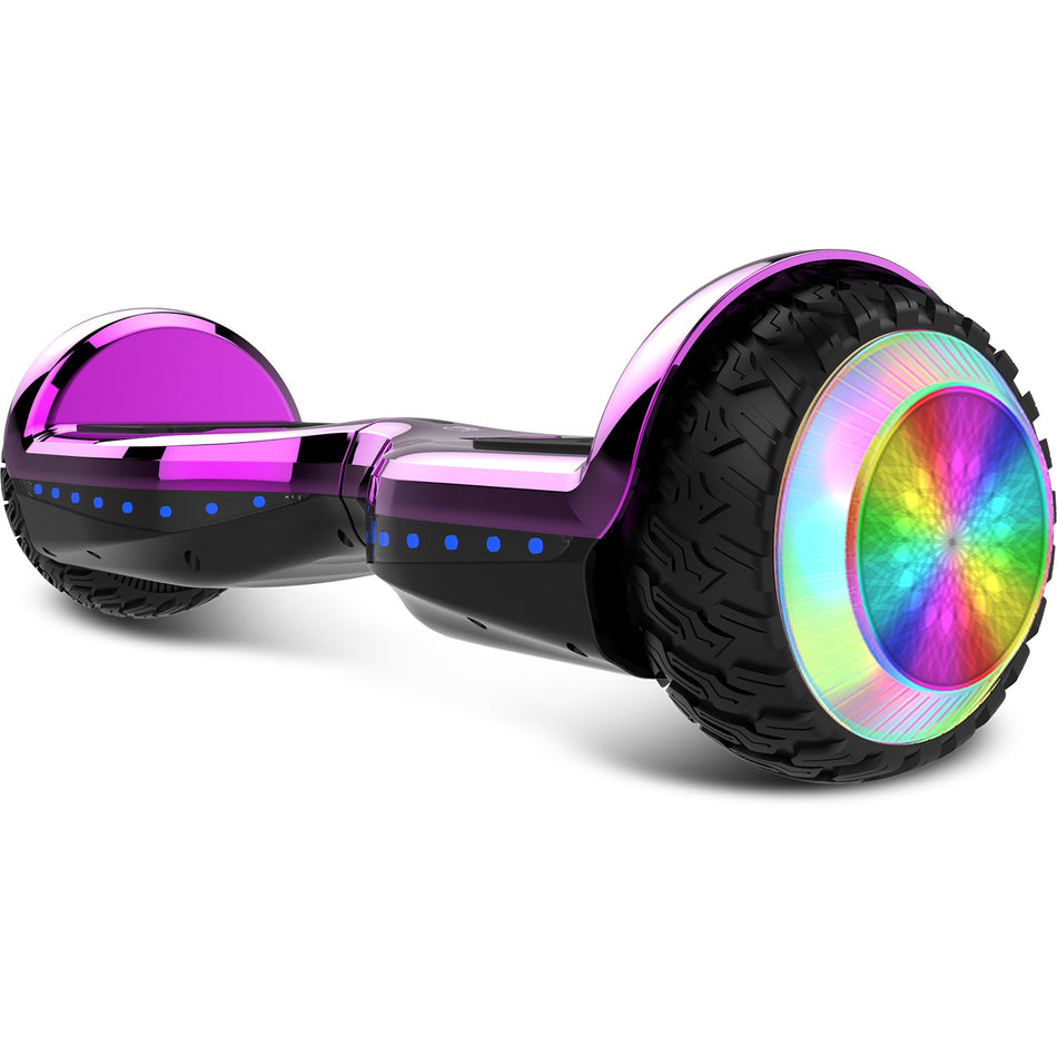Gyrocopters PRO 6.0-All Terrain Hoverboard | 250 W motor | LED hoverboard | Speed up to 12 km | Range up to 10 km | Self-balancing scooter | Purple