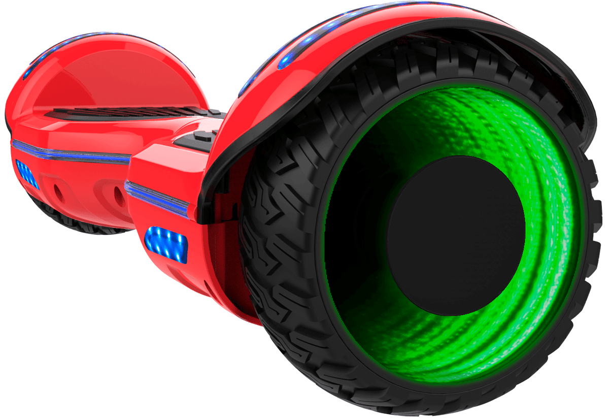 Red hoverboard with LED