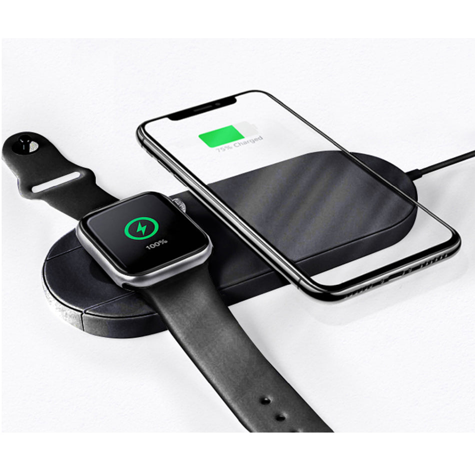 IMGadgets- Dual Wireless Charger for Smart Watch and Other Qi-Enabled Smart Devices