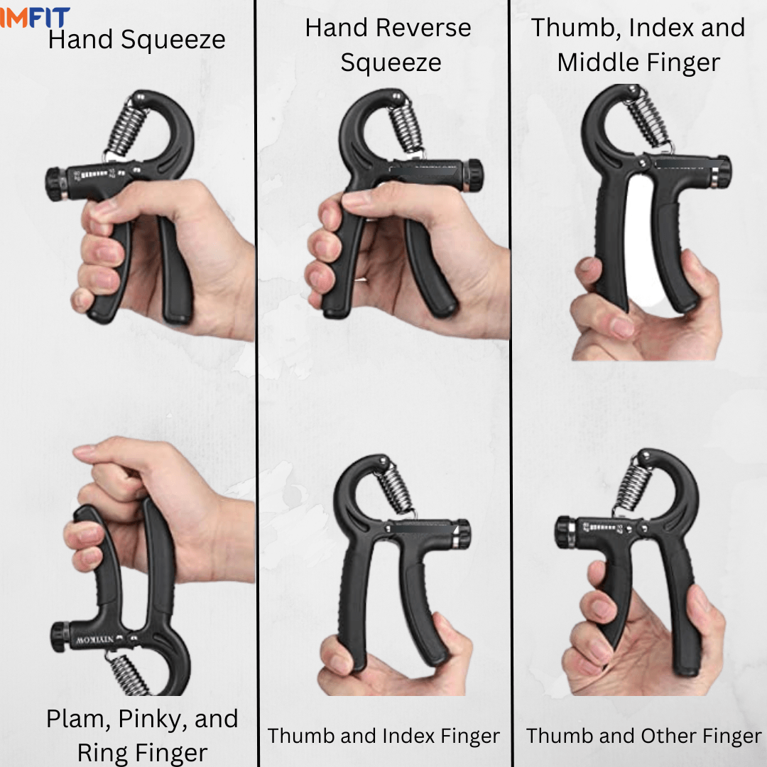 Renforceur de force de préhension | Entraîneur de force de préhension | Résistance réglable de 5 à 60 kg | Poignée antidérapante | Idéal pour les athlètes, les musiciens et la rééducation après une blessure à la main 