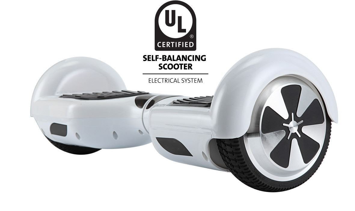 UL 2272 Certified Hoverboard with Bluetooth and LED lights (White)