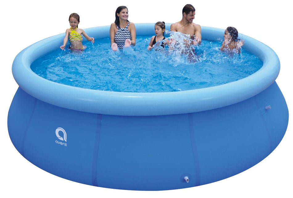 AVENLI Family Inflatable Swimming Pool, portable inflatable swimming pool, backyard swimming pool, easy fill up pool, family pool, AVENLI pool, backyard pool party, family inflatable swimming pool