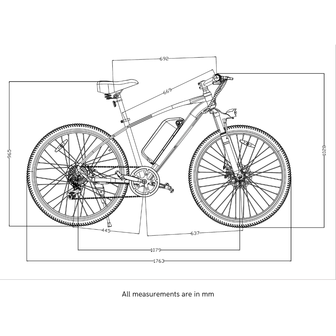 Re-Certified Gyrocopters Brio Mountain Electric Bike| Speed up to 32km | Range up to 60 km| Dual Disk Brakes & Suspension |Shimano Speed Gears Mountain E-bike