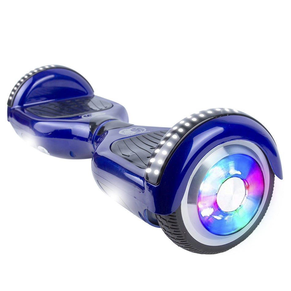 Gyrocopters PRO 4.0 Hoverboard - UL 2272 Certified with Bluetooth, LED wheels, APP,  No Fall Technology, Top and Front lights (Blue)