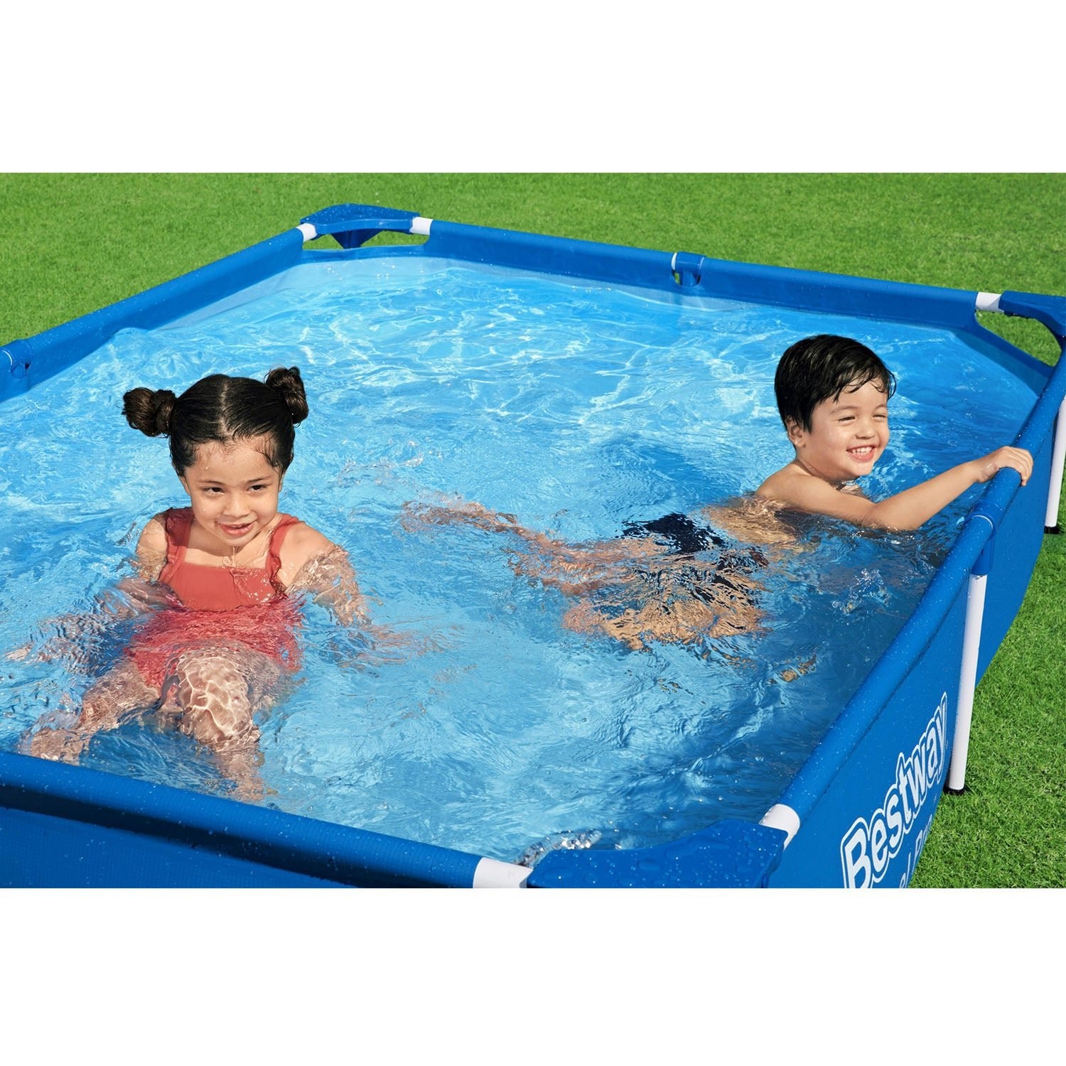 Bestway Steel Pro Above Ground Swimming Pool For Kids, steel swimming pool, above ground pool, backyard pool, above ground pool for kids, easy to setup pool, bestway steel swimming pool, bestway pool, durable outdoor pool, portable swimming pool, safe kiddie pool 