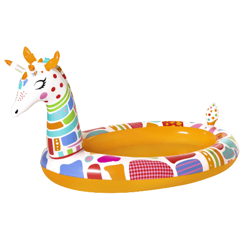 H2OGO! Groovy Giraffe Inflatable Play Pool For Kids, inflatable kiddie pool, small kiddie pool, swimming pool for backyard, swimming pool for kids, portable swimming pool, easy inflate swimming pool, H2OGO! pools for kids, above ground inflatable swimming pool