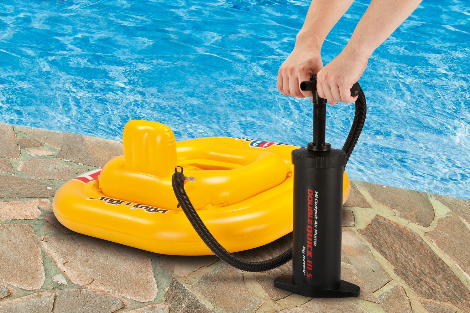 Intex Double Quick III S Hand Pump, air pump, mattress air pump, airbed pump, swimming pool pump, inflatable swimming pool pump, portable air pump, multi-purpose air pump