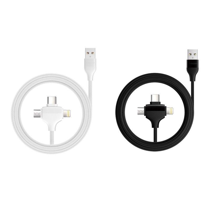 3 in1 USB CABLE , MICRO USB ,TYPE C , iphone charging cable, android charging cable