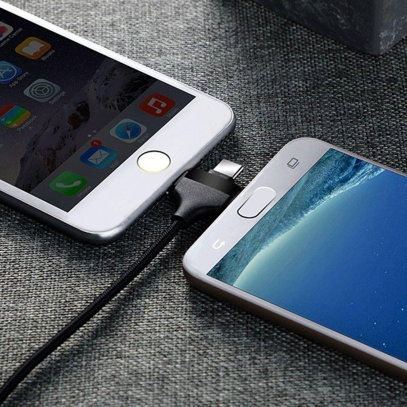 3 in1 USB CABLE , MICRO USB ,TYPE C , iphone charging cable, android charging cable